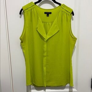 Banana Republic Vibrant Green Sleeveless Blouse
